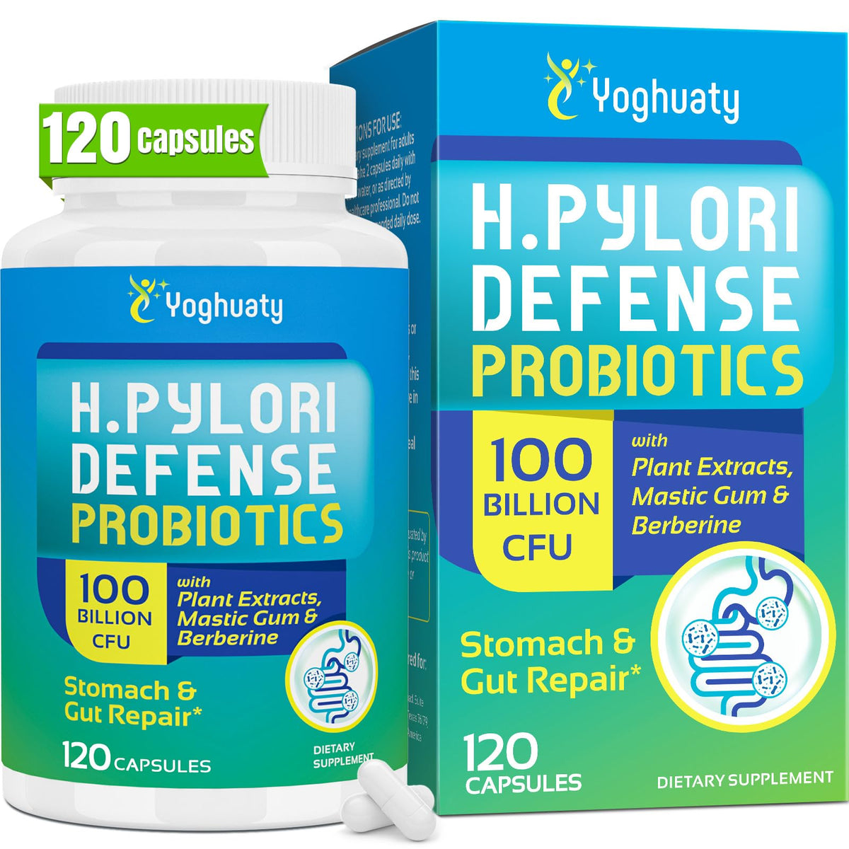 Product hero image of H. Pylori Defense Probiotics bottle