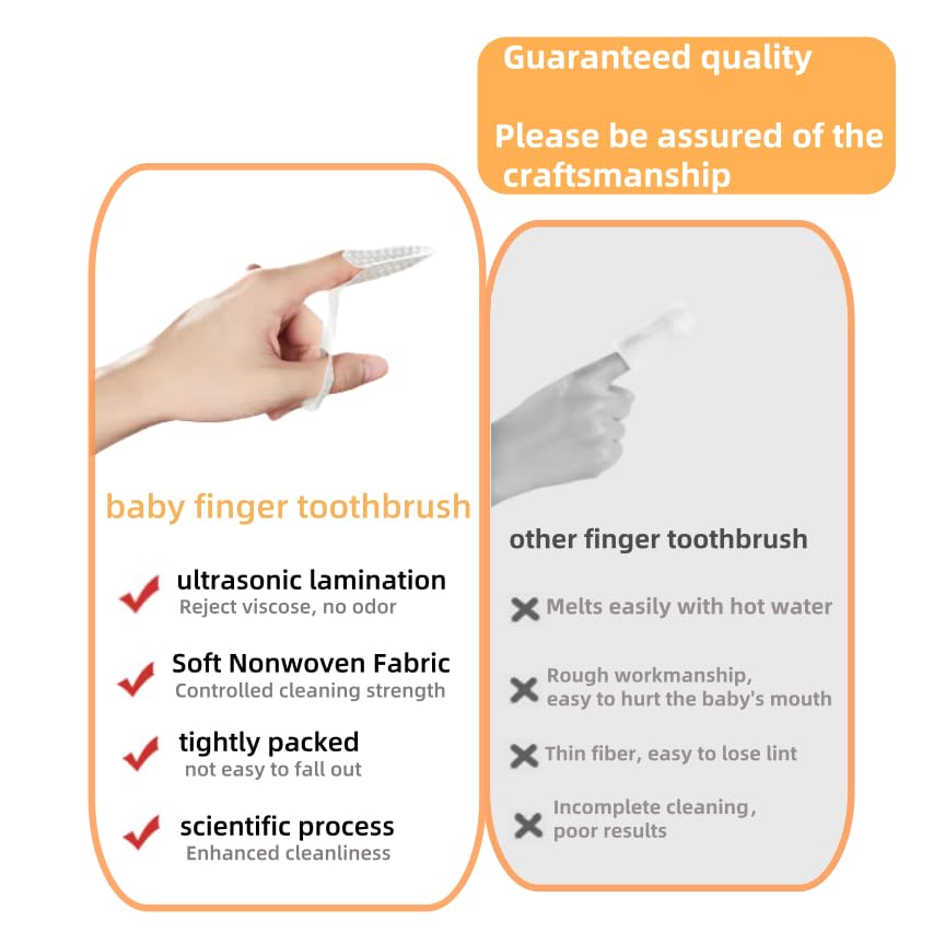 Baby mouth being cleaned with finger toothbrush tongue cleaner