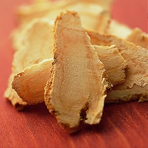 Close-up of mixed large and medium Wisconsin American Ginseng slices