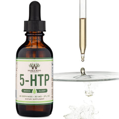 5-HTP liquid drops label showing supplement facts