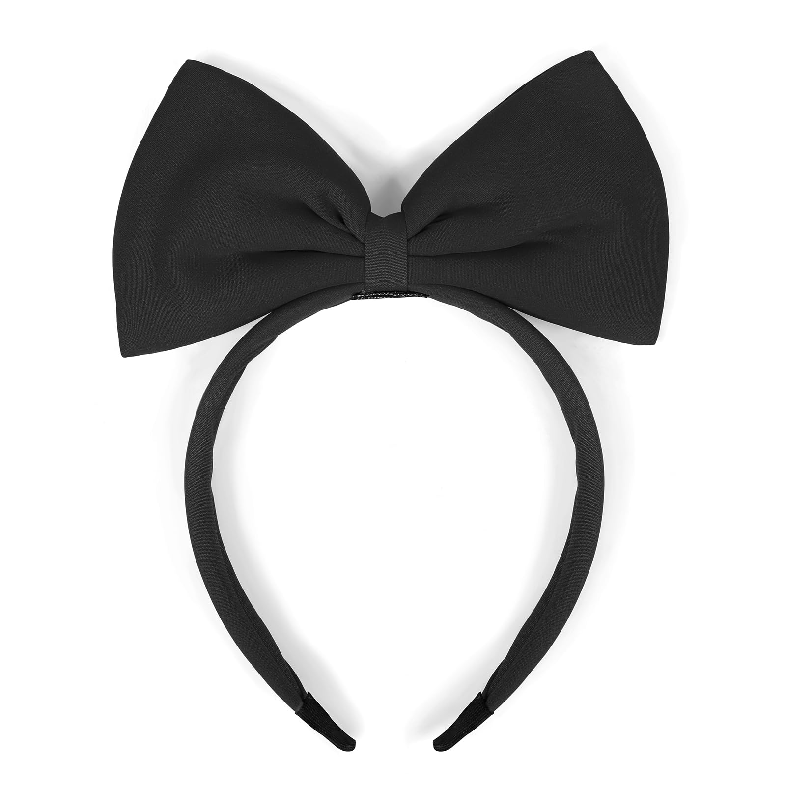 Huachi black bow headband with soft sponge for comfortable cosplay wear