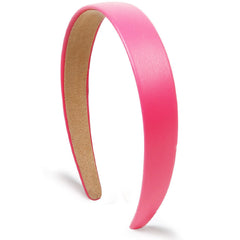 Huachi pink faux leather headband for women adds retro style to daily outfits.