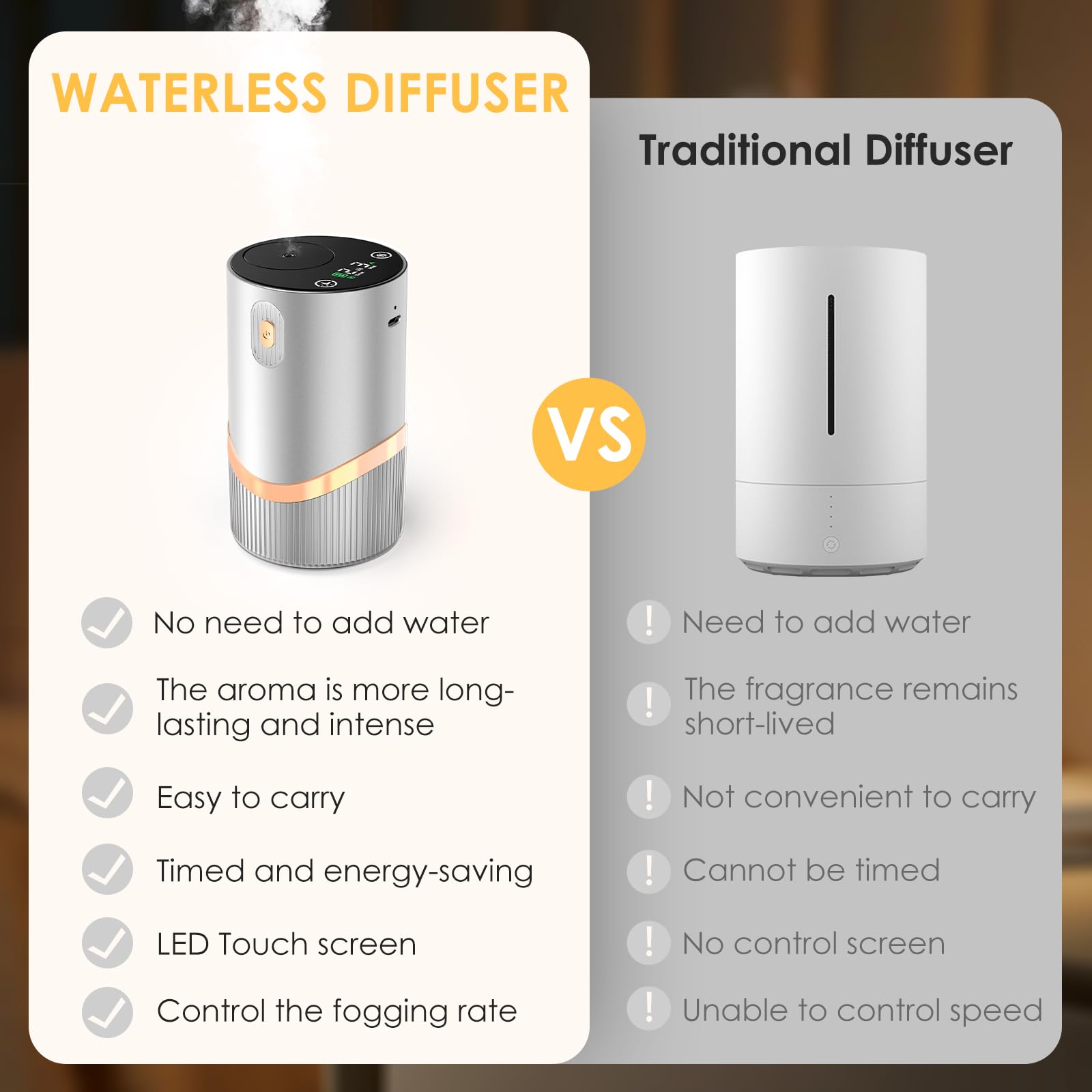 Huachuang waterless diffuser USB-C charging enables fast power on the go