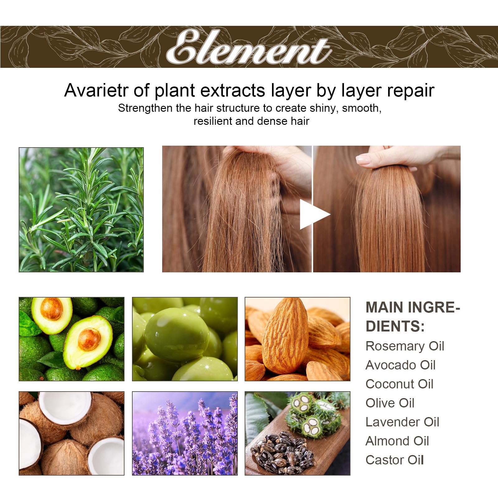 HuaQing Eelhoe rosemary oil for dry, damaged hair care