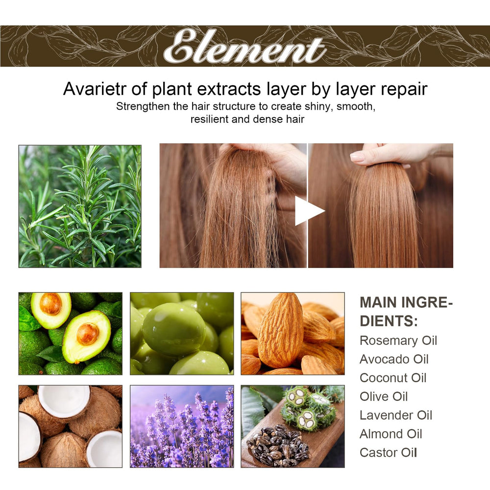 HuaQing Eelhoe rosemary oil for dry, damaged hair care