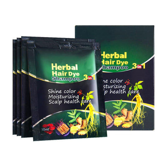 HUDABABY black hair dye shampoo travel-size pack for gray coverage on the go