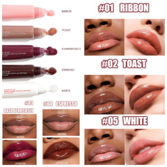 HUDABABY Lip Glaze Packaging Sleek Tube, convenient touch-ups on the go.