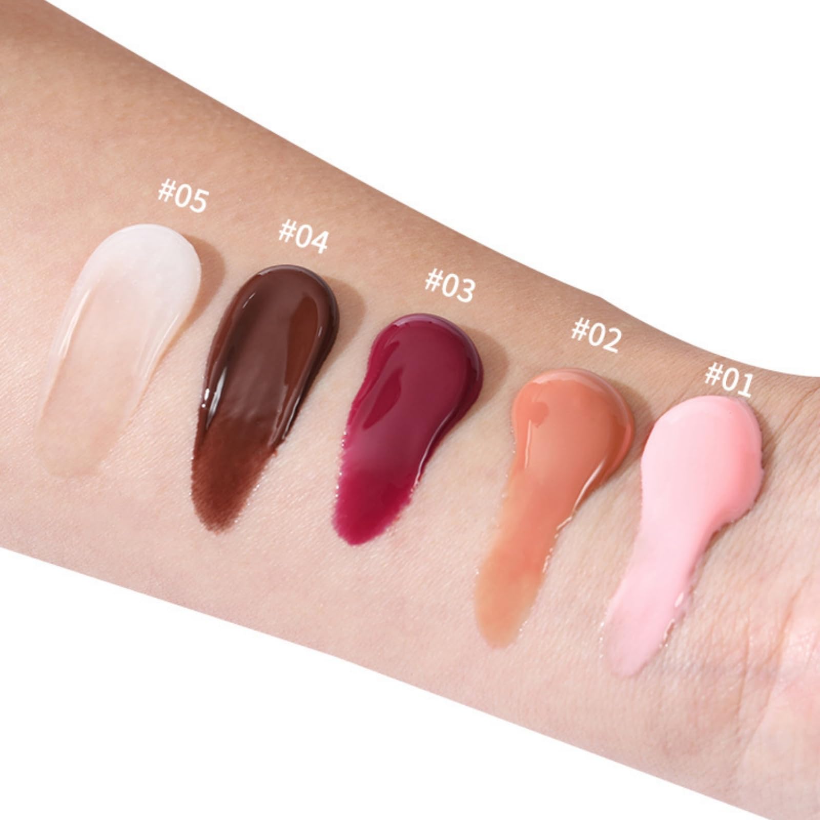HUDABABY Lip Glaze Sparkle Transparent Shine, clear moisture and gloss.