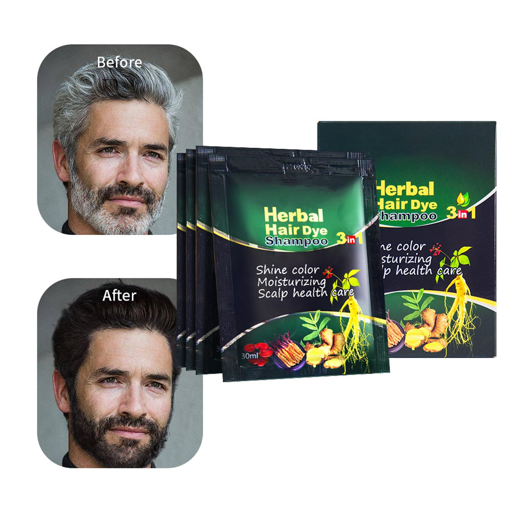 HUDABABY Purple Hair Dye Shampoo gray coverage results on hair strands.
