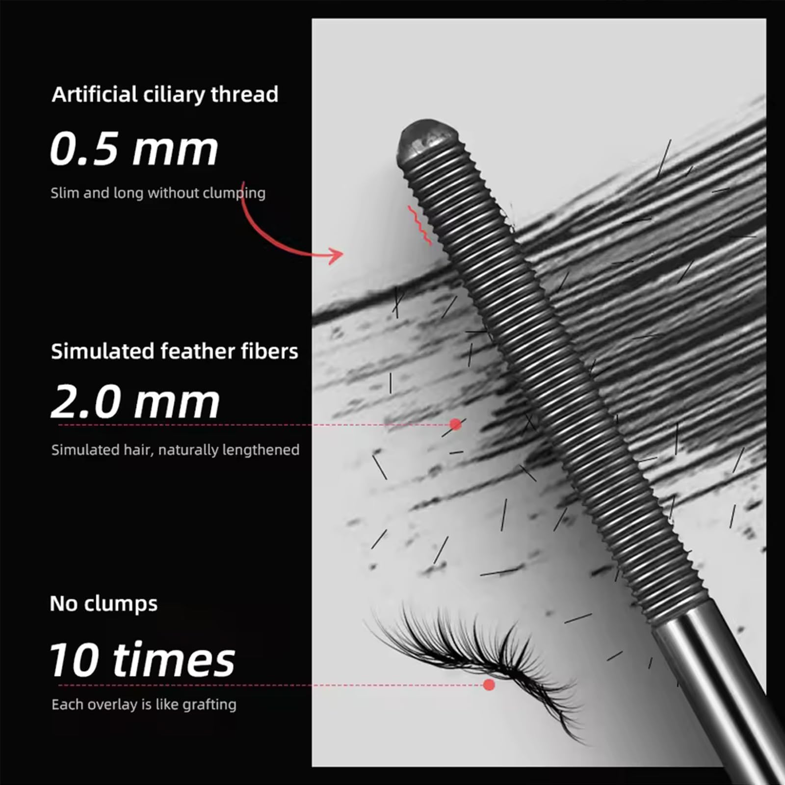 HUDABABY waterproof sweat-resistant formula keeps lashes defined during activity