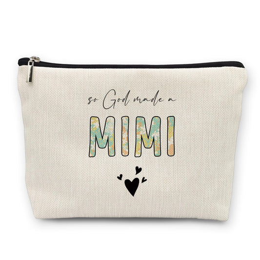 Huester Mimi makeup bag front view, spacious travel essential for organizing cosmetics.