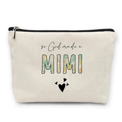 Huester Mimi makeup bag front view, spacious travel essential for organizing cosmetics.
