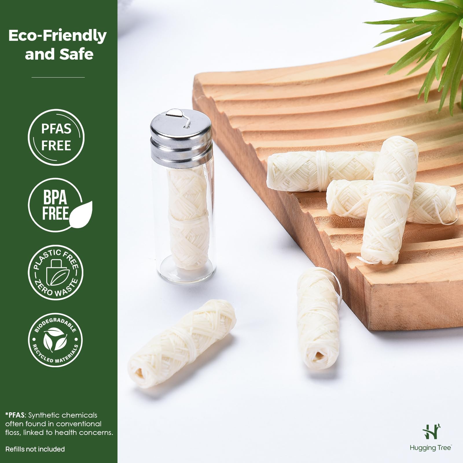 Floss packaging showing compostable materials