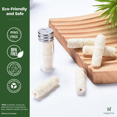 Floss packaging showing compostable materials