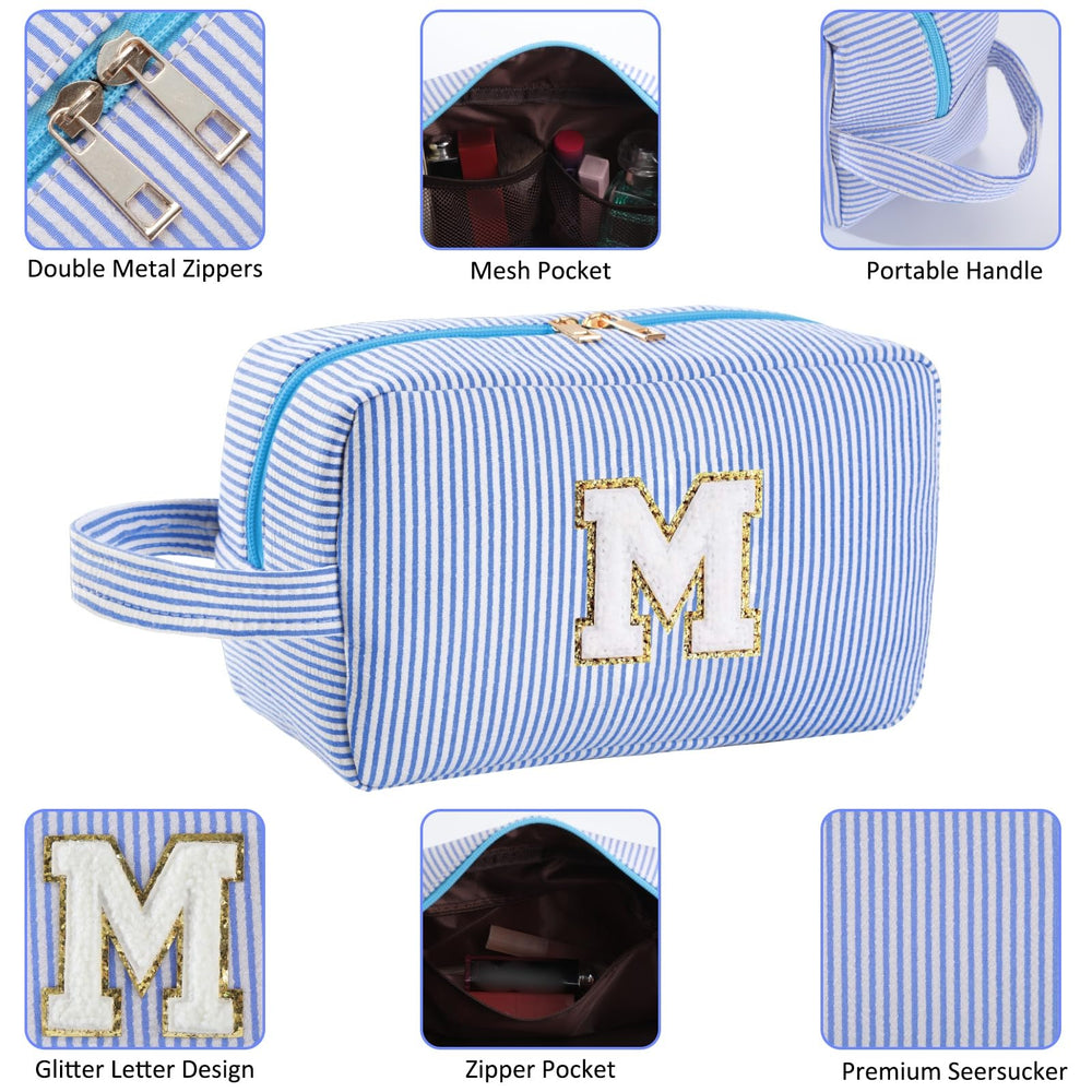 Huifen personalized makeup bag available in color options for a chic gift.