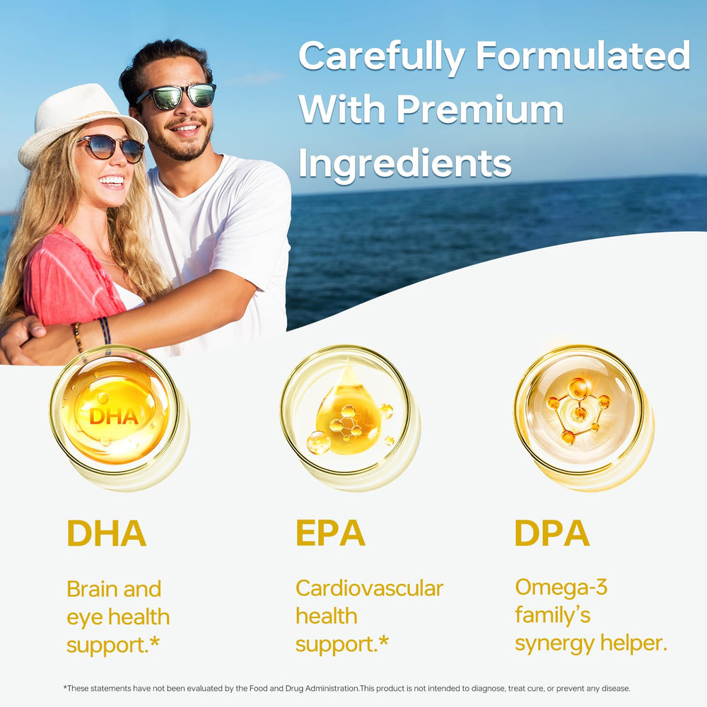 Illustration showing EPA DHA DPA omega-3 components