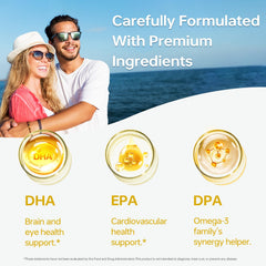 Illustration showing EPA DHA DPA omega-3 components