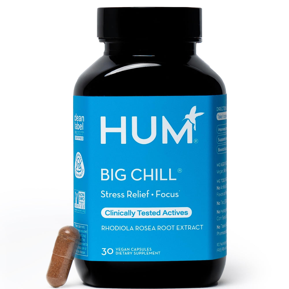 HUM Big Chill Rhodiola Rosea bottle on white background