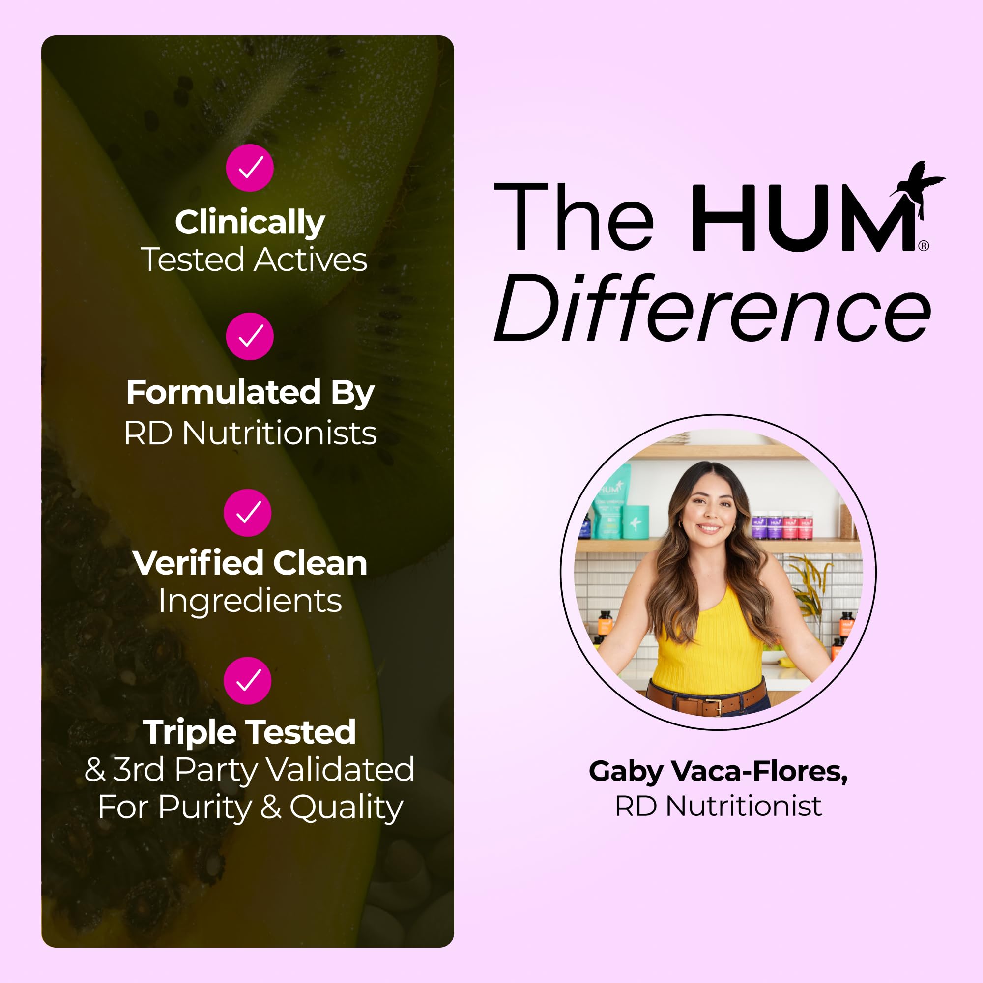 Clean Label Project certification icons for HUM Calm Ashwagandha Gummies