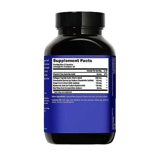 Back of HUM Collagen Love Skin supplement bottle showing nutrition facts