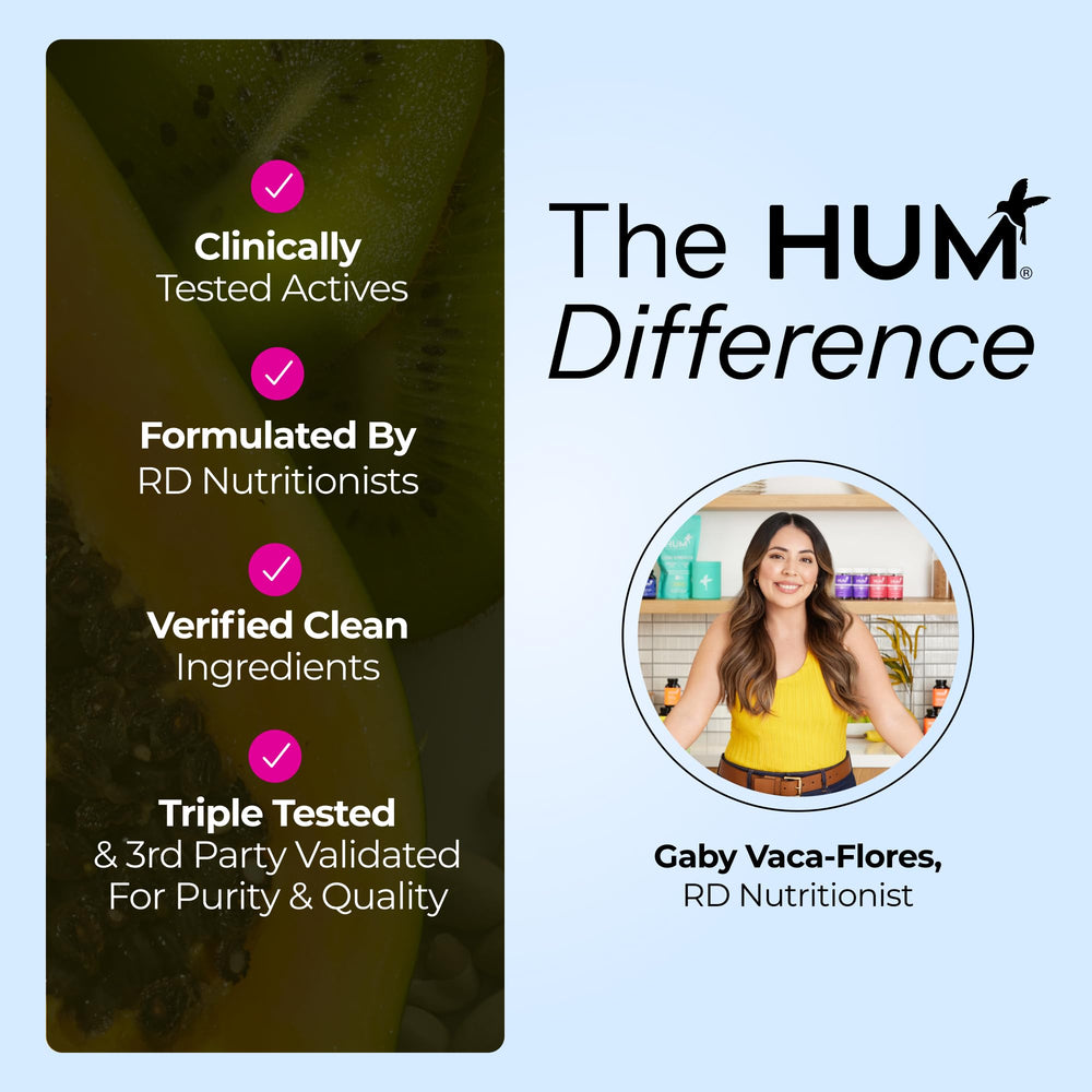 Branding and logo on HUM Collagen Love Skin supplement