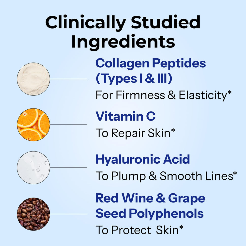 Ingredients list for HUM Collagen Love Skin supplement