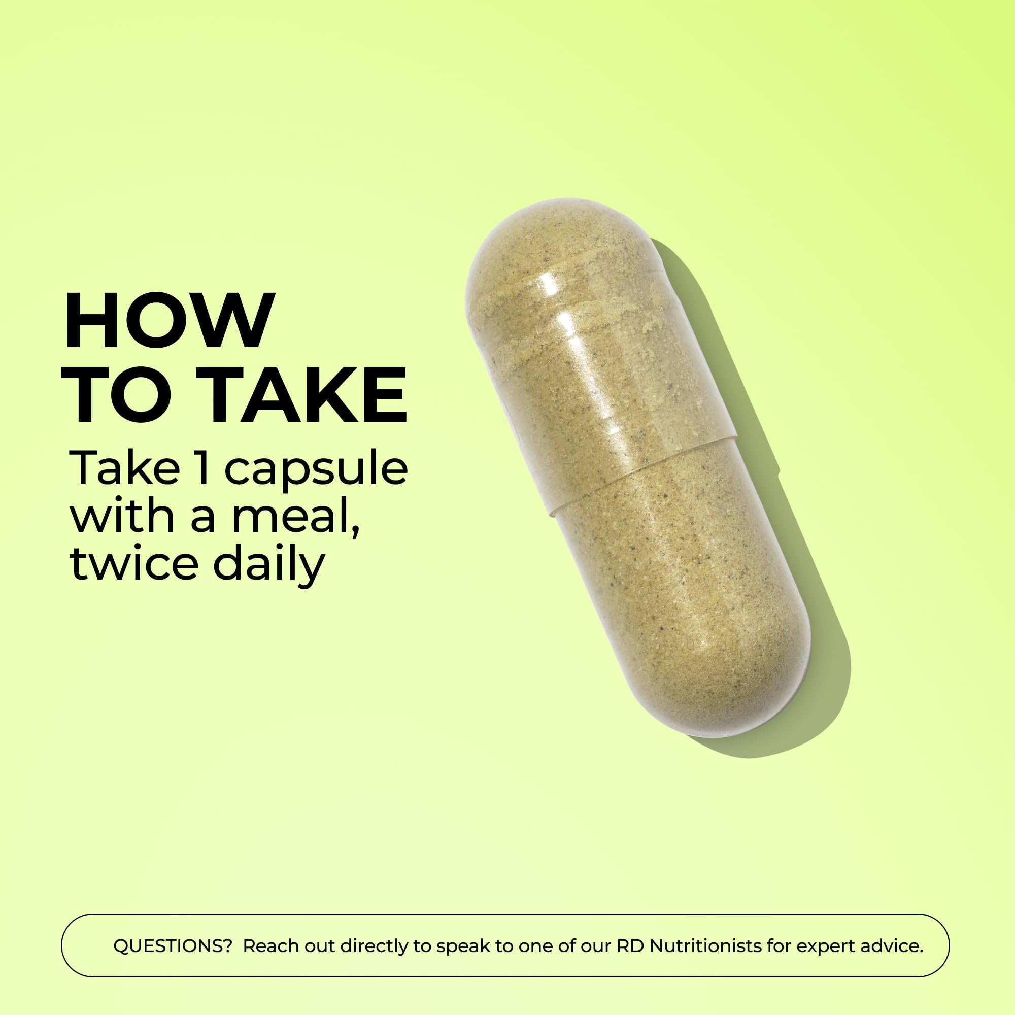 Digestive enzyme capsules on a clean surface