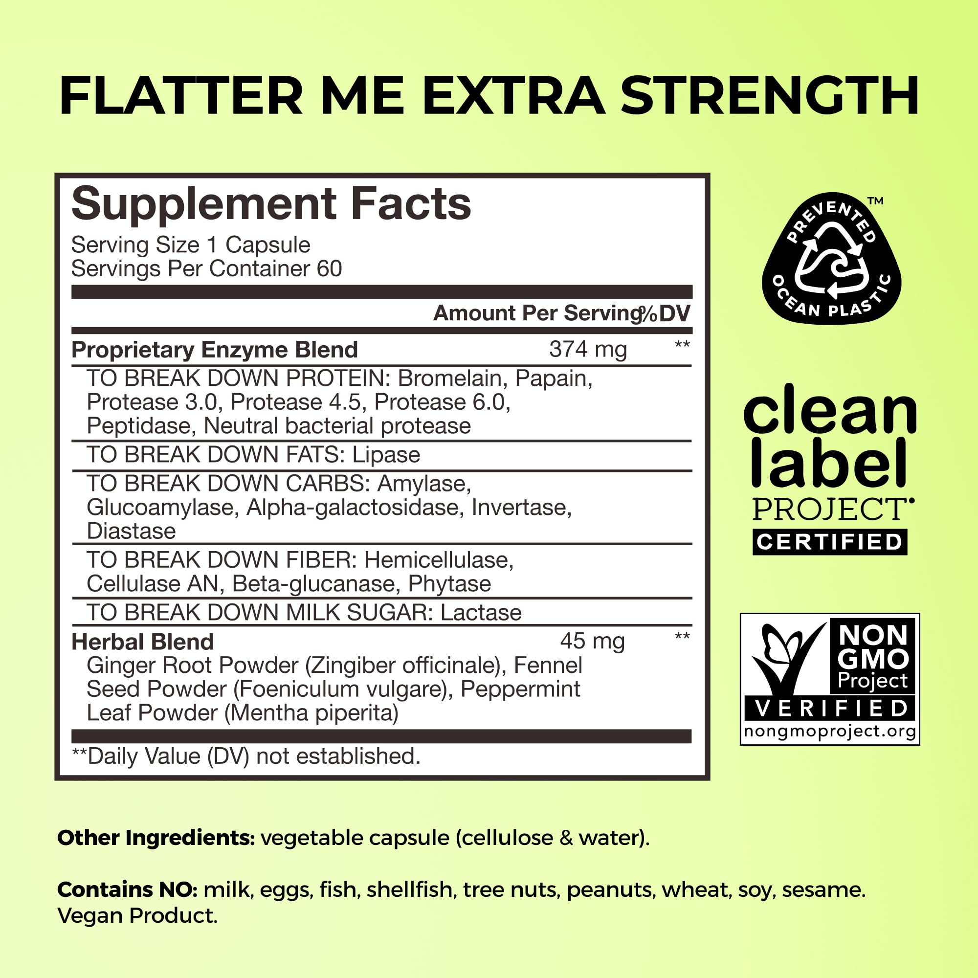 Close-up of digestive enzyme capsules from HUM product