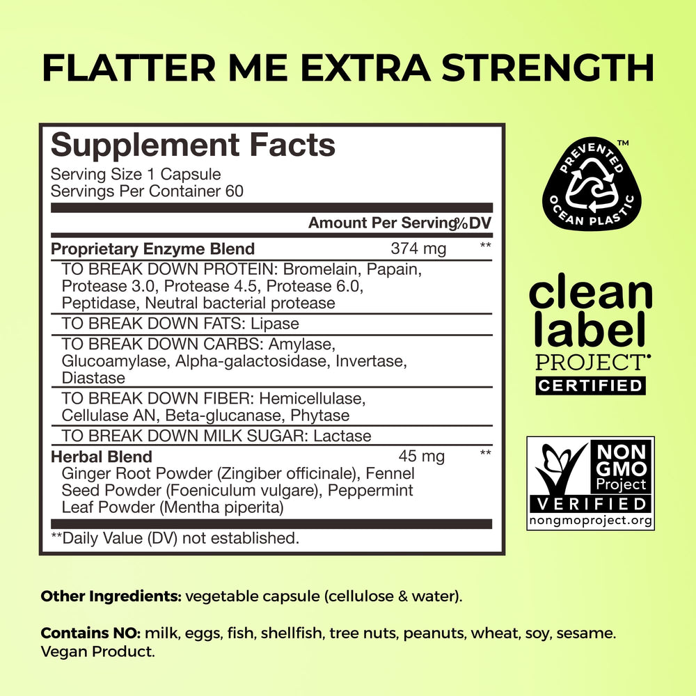 Close-up of digestive enzyme capsules from HUM product