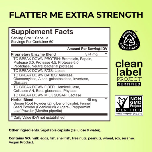 Close-up of digestive enzyme capsules from HUM product