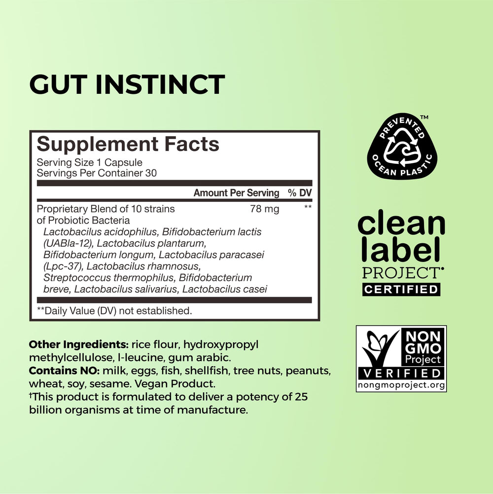 Clean Label Project Certified probiotic product packaging