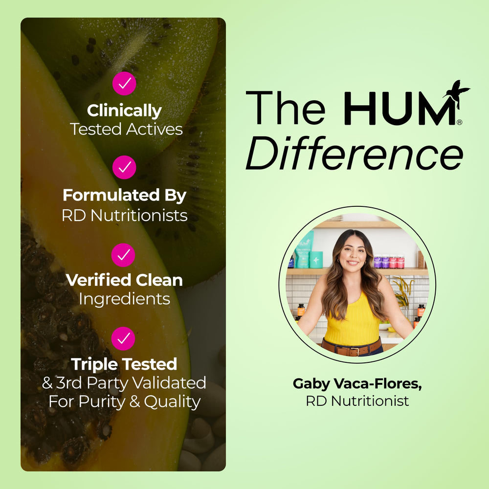 Product packaging of HUM Gut Instinct Daily Probiotics