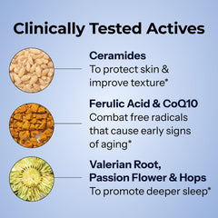Hum Mighty Night ingredients ferulic acid highlighted for antioxidant benefits.