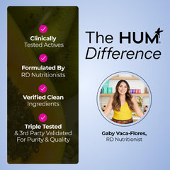 Hum Mighty Night nightly routine with softgels supports rest and skin renewal.
