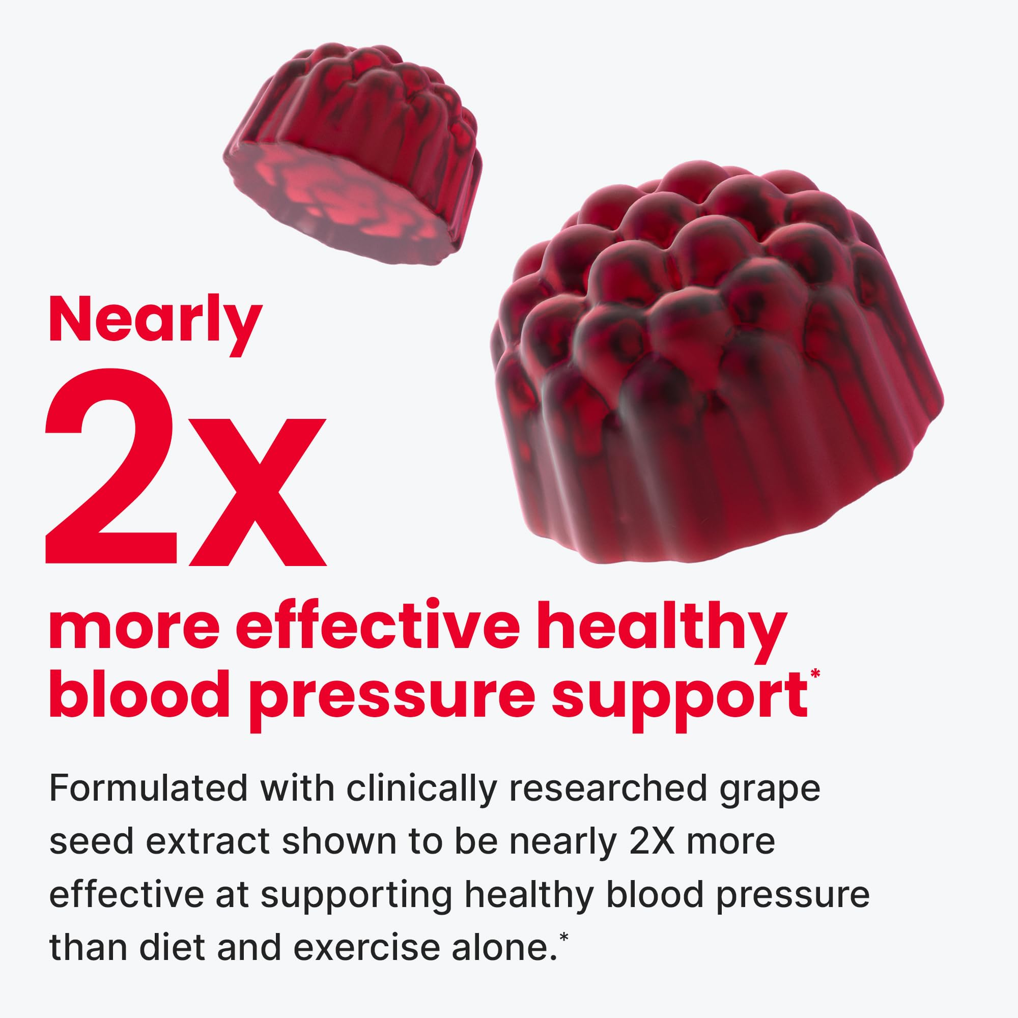 Grape seed extract and beetroot powder ingredients for SuperBeets Heart Gummies