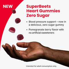 Ingredients panel featuring grape seed extract and beetroot powder