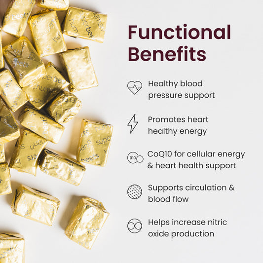 Front label of humanN SuperBeets Heart Chews Advanced bottle
