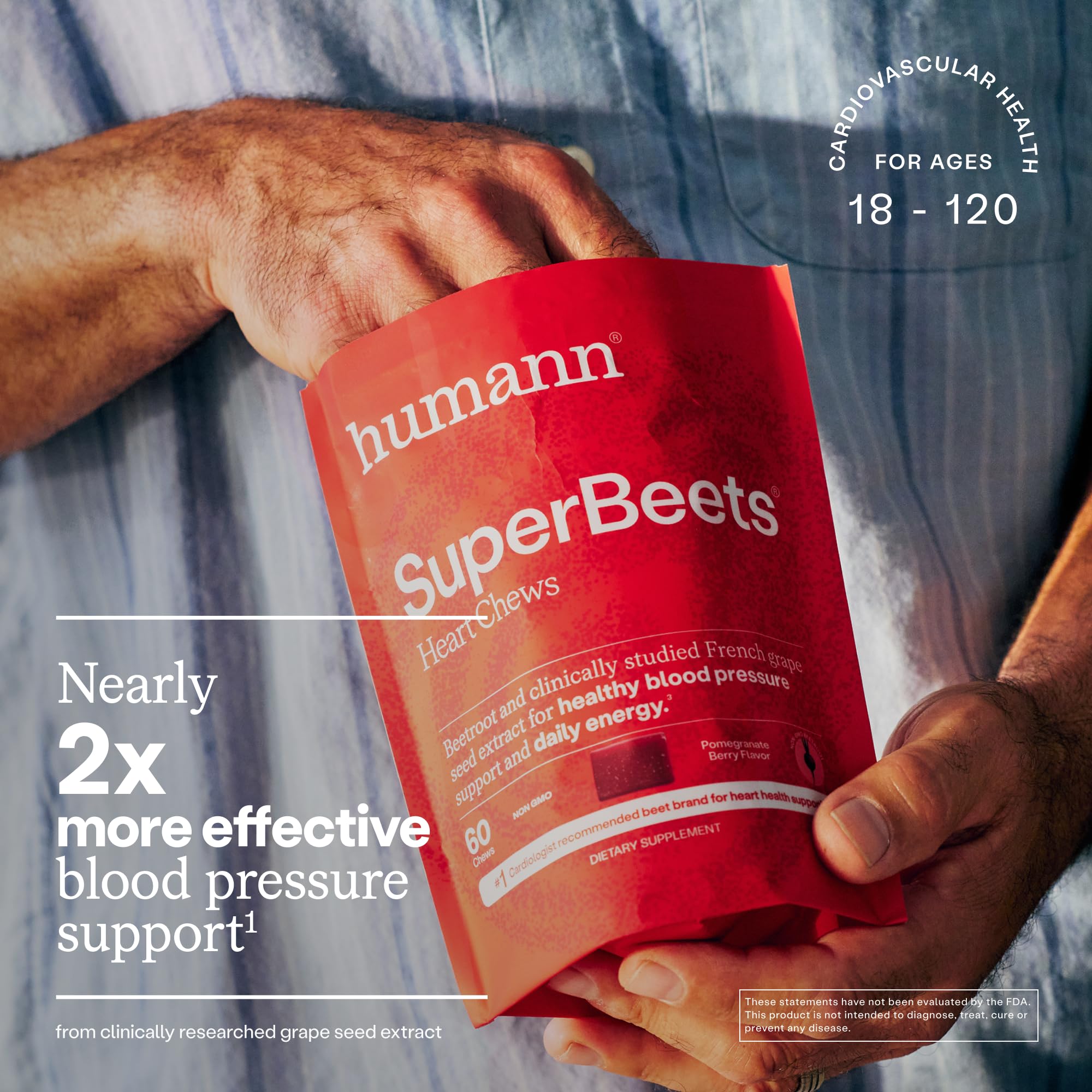 Nutrition panel of Humann SuperBeets Heart Chews reveals key ingredients