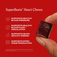 Humann SuperBeets Heart Chews pomegranate berry flavor signals a tasty daily treat