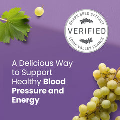 Humann SuperGrapes two chews for a portable daily routine.