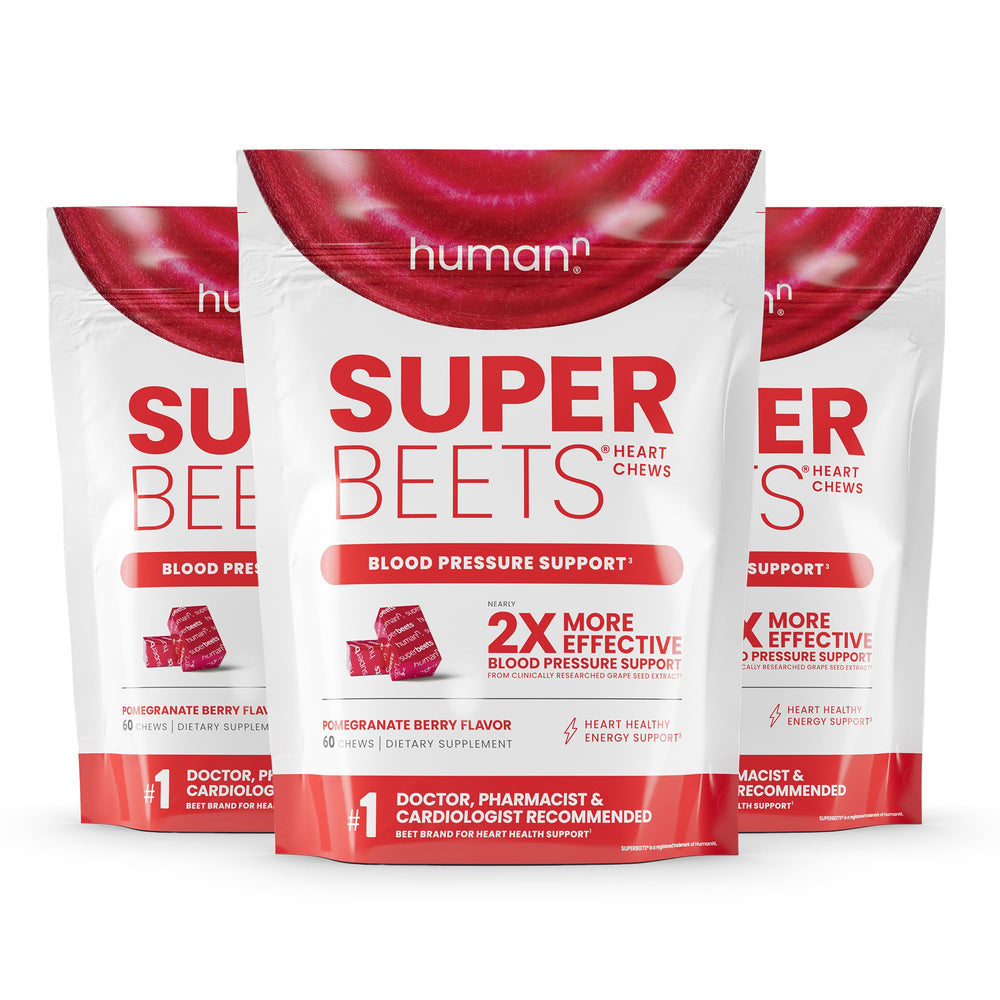 Front label of HumanN SuperBeets Heart Chews