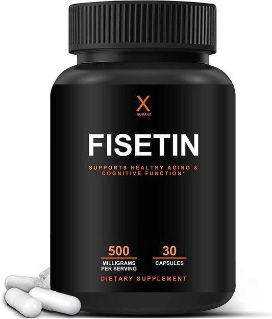 HUMANX Fisetin 500mg bottle with label