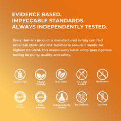 Product label showing ingredients and dosage for HUMANX Fisetin 500mg