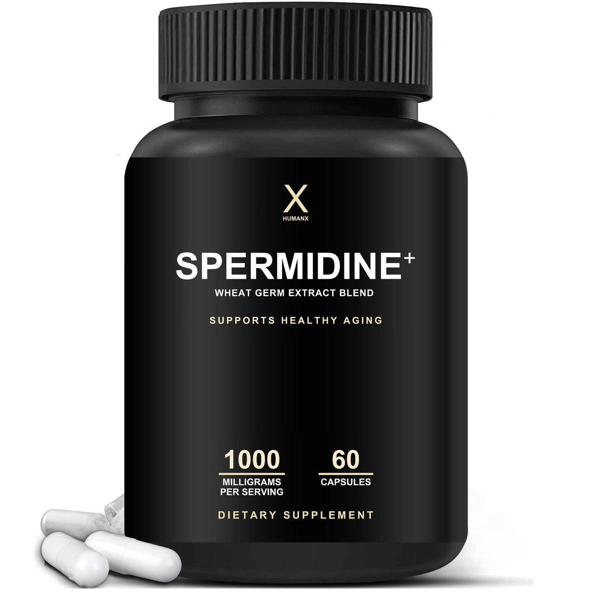HUMANX Spermidine+ packaging label