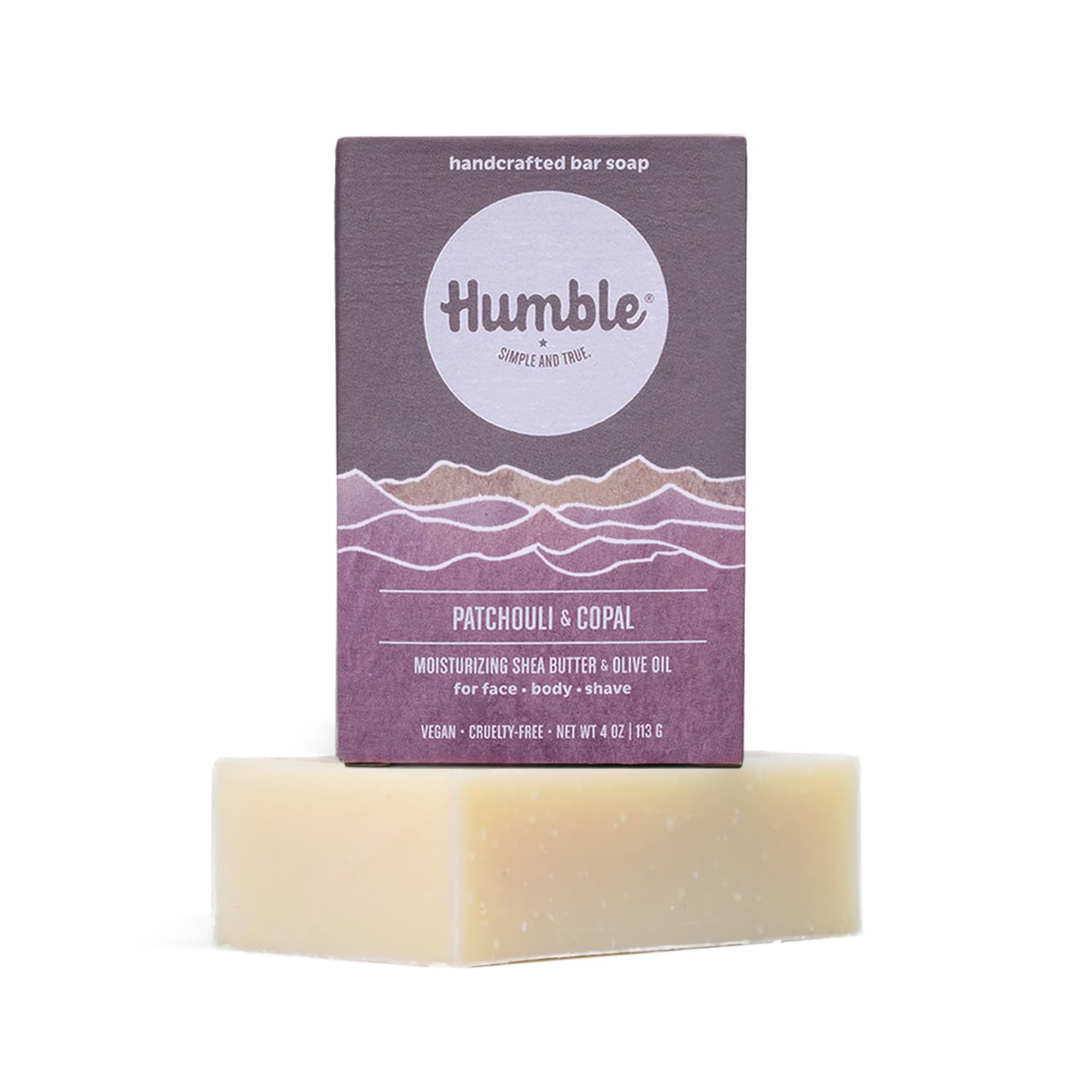 Humble Brands patchouli copal scent closeup communicates warm, calming aroma