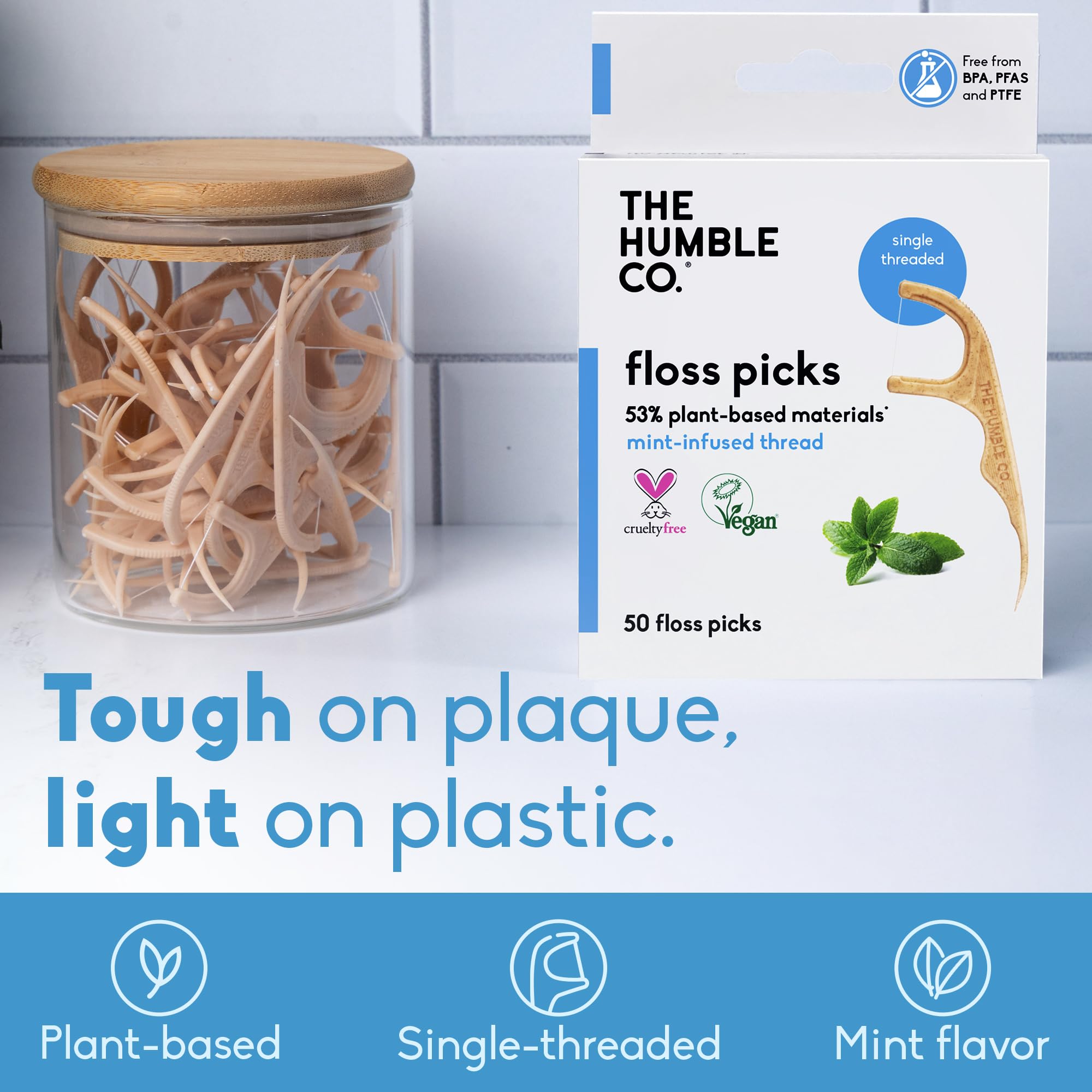 Dual-ended floss pick design for maximum reach
