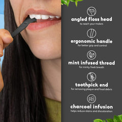 Box of 200 Humble Co molar floss picks packaging