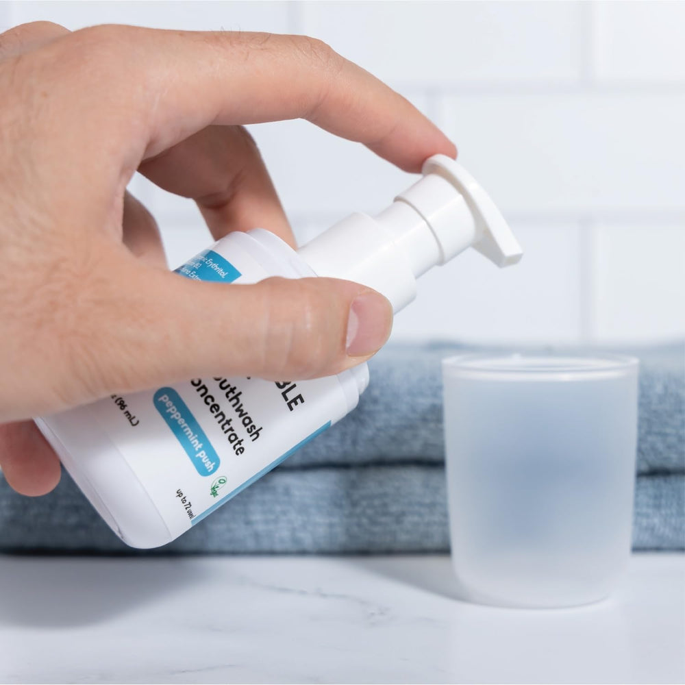 Travel-sized Humble Co mouthwash concentrate 3.25oz