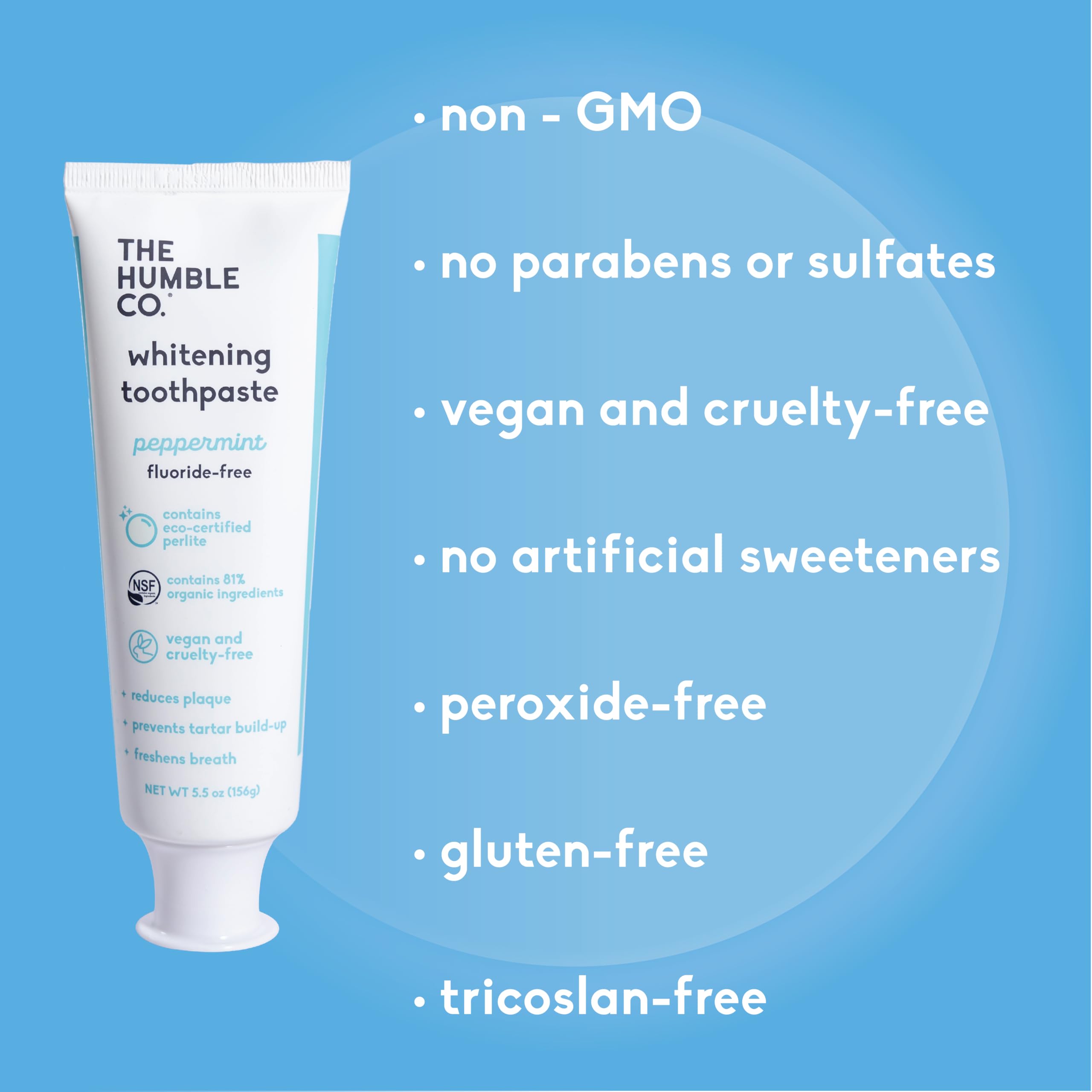 Label showing 86% NSF-certified organic ingredients