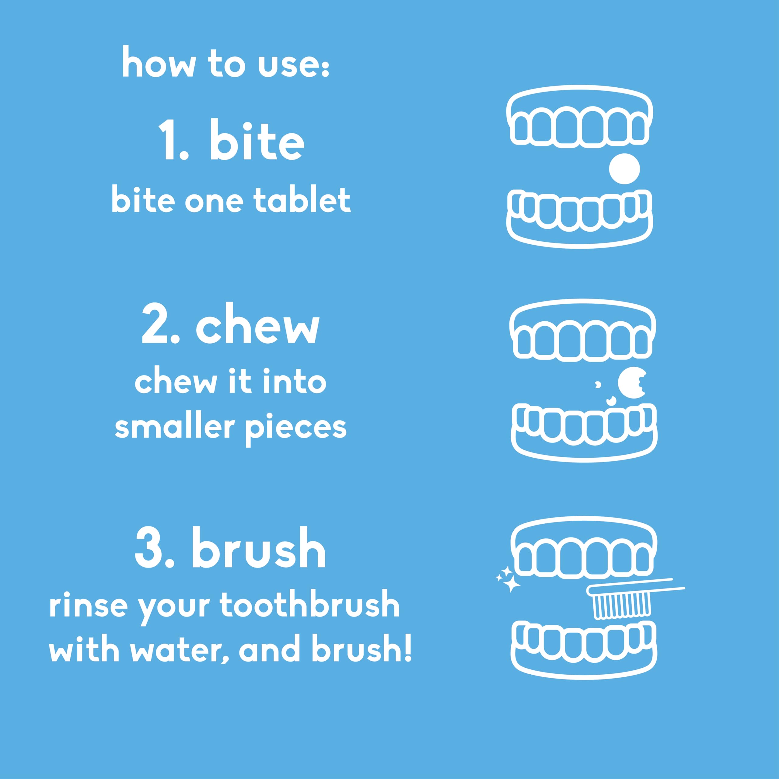 Vegan, cruelty-free fluoride-free toothpaste tablets